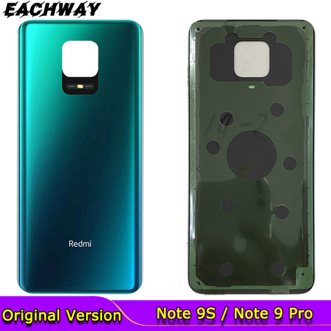 For Xiaomi Redmi Note 9S Battery Cover Back Glass Panel Rear Housing Case Note 9 Pro For Redmi Note 9S Back Battery Cover Door ► Photo 1/6