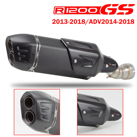 R1200GS ADV advanture 2014-2022 Slip-on exhaust muffler middle link pipe escape catalyst for BMW R1200gs 2013-2022 ADV 2014-2022 ► Photo 1/6