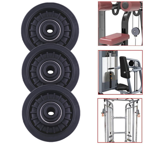 3PCS 90mm Universal Wearproof Bearing Resistance Pulley Wheel Cable Gym Fitness Equipment Part Accessories For Strength Training ► Photo 1/6