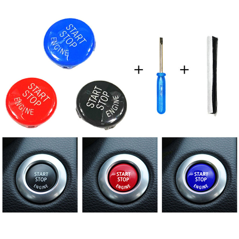 Fit for BMW E87 E60 E83 E84 E89 for BMW E90 E91 E92 E93 Car Engine Start Button Replace Cover Stop Switch Accessories car Decor ► Photo 1/6