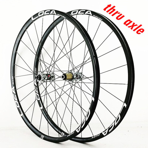 24 Holes Thru-axis MTB  Bicycle Mountain Bike Wheels  26/27.5/29 Six Claw Matte Black Wheel Set Straight Pull Spokes ► Photo 1/5