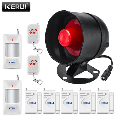 KERUI 2022 Security Alarm System Wireless Smart Home Outdoor Weather-Proof Siren Horn Window Door Sensors Motion Detector Alarm ► Photo 1/6