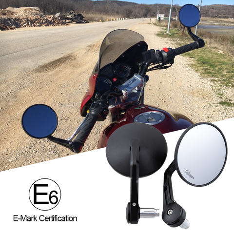 Motorcycle Handlebar Bar End Mirrors Rearview Mirror Universal 7/8