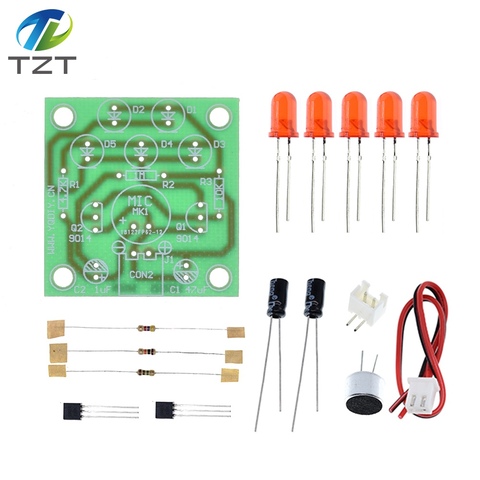 Sound Control LED Melody Lamp Electronic Production Kits Suite Voltage 3V-5.5V LED Sound Control DIY Kit FR-4 A Fiberglass Board ► Photo 1/6