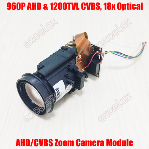 960P 1.3MP AHD 1200TVL CVBS Analog 18x Optical 30x CMOS CCTV Zoom Camera Module Block Motorized Lens Auto Focus Video Security ► Photo 1/4