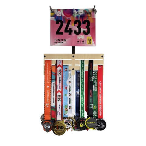 Marathon  Number Bib and Metal Medal Hanger ► Photo 1/6