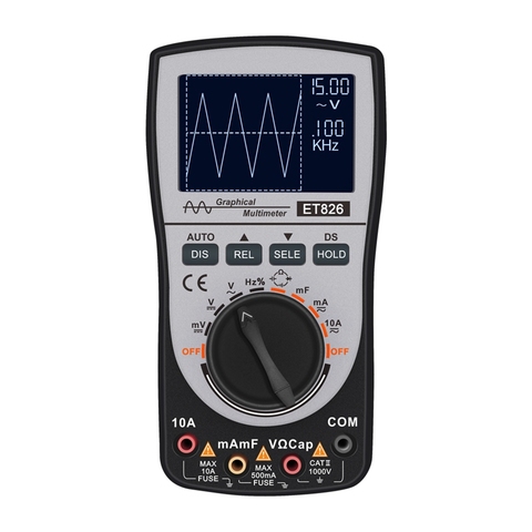 2in1 LCD Digital Oscilloscope Multimeter Current Voltage Frequency Tester Analog Bar Graph Waveform Display 20KHZ Bandwidth ► Photo 1/6