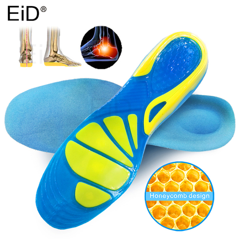 EiD Silicon Gel Insoles Foot Care for Plantar Fasciitis orthopedic Massaging Shoe Inserts Shock Absorption Shoe pad Unisex ► Photo 1/6