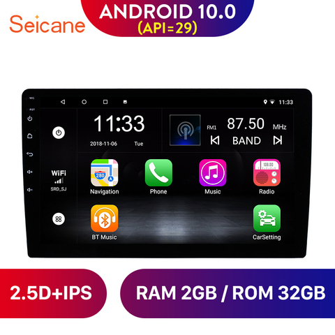 Seicane 2DIN Android 10.0 9 inch Universal Car Radio  GPS Navigation Head Unit Player 4-Core Support Backup camera ► Photo 1/6