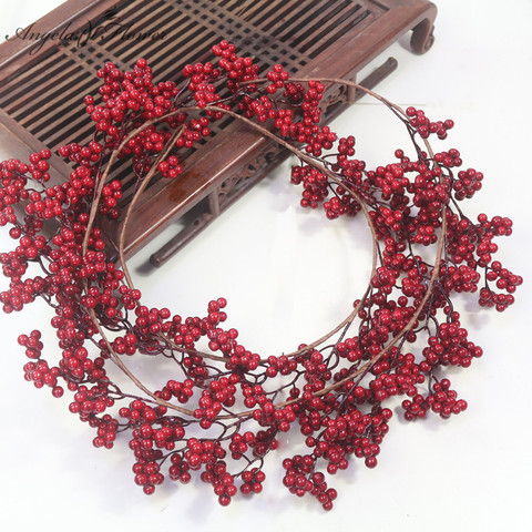 Christmas Garland Artificial Berry Plants Vine Green Red Berry Vine Garden DIY Christmas Decoration Home Accessories Photo Props ► Photo 1/1