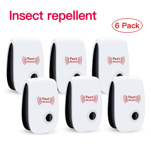 Ultrasonic Electromagnetic Mosquito Anti Mouse Insect Repeller Rat Cockroach Control Household Pest Reject Repellent 1/3/4/6Pack ► Photo 1/6