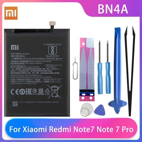Original Xiaomi Redmi Note7 Note 7 Pro Phone Battery BN4A 3900mAh High Capacity XiaoMi Phone Batteries Free Tools Phone AKKU ► Photo 1/6