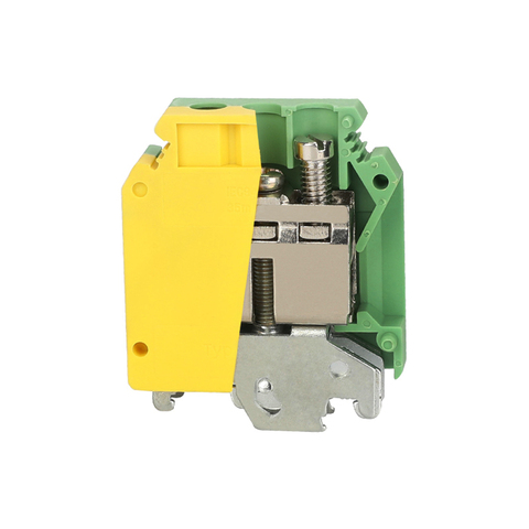 PE Din Rail Terminal Blocks Ground UISLKG-35 Earth Universal Class Connector Screw Terminal Block UISLKG35 1PIECE ► Photo 1/6