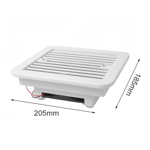 Exhaust Fan Plastic Cooling Waterproof 12V/24V Rv Trailer Caravan Side Air Vent Ventilation Blade Fan White 1 Set ► Photo 1/6