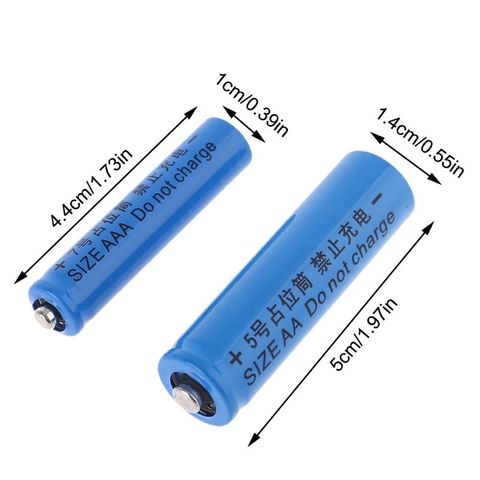 Fake 14500 AA AAA 10440 Size Dummy Battery Shell Placeholder Cylinder Conductor XXUC ► Photo 1/6