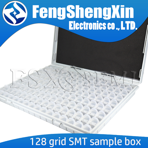 128grid SMT SMD sample box 0402 0603 0805 1206 1% 5% SMD Resistor capacitor Accept the fixed value ► Photo 1/4