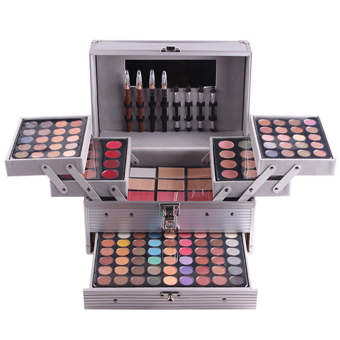 All-in-one Professional Makeup Set Multi-function Cosmetic Box Eyeshadow Makeup Brushes Lip Gloss Highlight Comestic Kits Case ► Photo 1/6