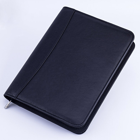 A5 File Folder Document with Calculator Zipper Fichario Binder Padfolio Notebook Briefcase Executive Spiral Travel Note Book Bag ► Photo 1/6