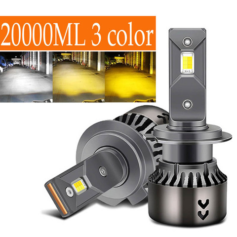 h4 H7 Led 3 Color 20000LM 65w Canbus Car Headlight Bulb h1 h3 h11 9005 hb3 9006 hb4 9003 hb2 h4 12v hb4 h8 led canbus no error ► Photo 1/6