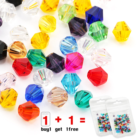 Buy 1 and get 1 free! Crystal Bicone Beads Top quality glass loose Spacer Beads clothing beads, Bracelet necklaces accessories ► Photo 1/6