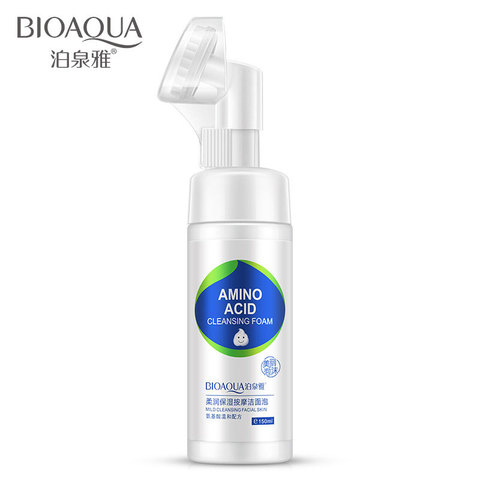 BIOAQUA Amino Acid Cleansing Foam Face CleansingAcne Exfoliator Brush Moisturizing Whitening Anti Aging Massage Cleanser Care ► Photo 1/6