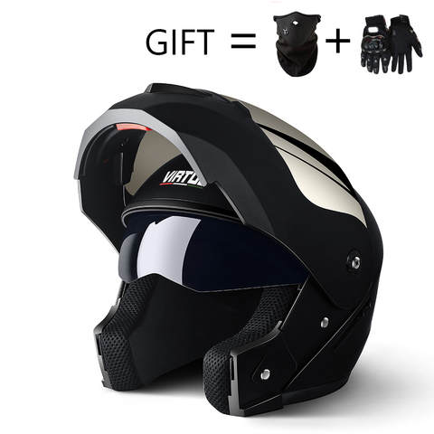 2022 Professional Racing Helmet Modular Dual Lens Motorcycle Helmet Full Face Safe Helmets Casco Capacete Casque Moto S M L ► Photo 1/6