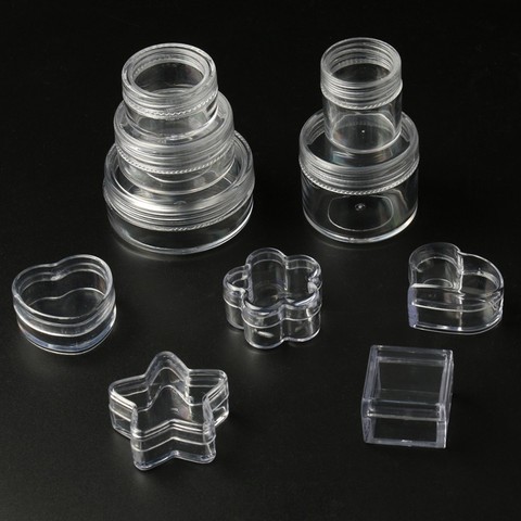 4pcs/lot Plastic Jewelry Box Transparent Storage Container Earring Beads Portable Case for Handmade Diy Jewellery Accessories ► Photo 1/6