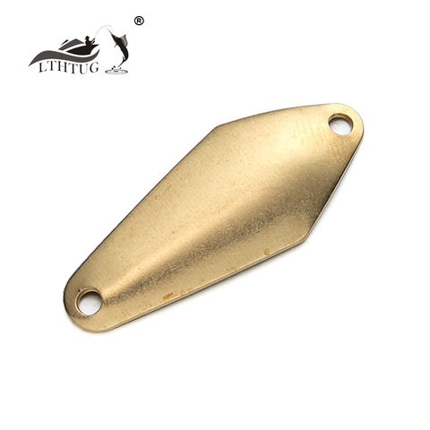 ROONEY 2.2g 32mm LTHTUG Pesca Copper Unpainted Spoon Bait Blank Stream Metal Fishing Lure Hard Baits DIY Spoon For Perch Trout ► Photo 1/6