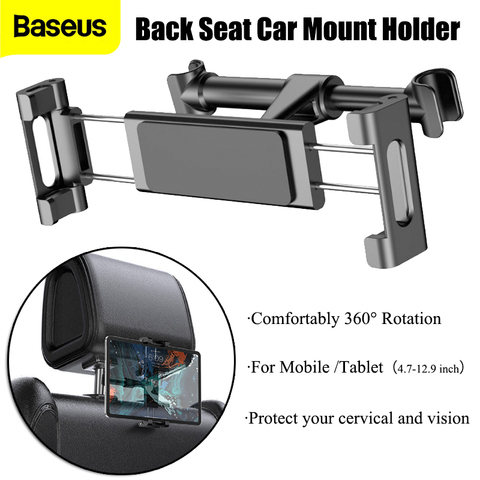 Baseus Car Back Seat Mount Tablet Car Holder For iPad 4.7-12.9 inch Car Phone Holder Auto Headrest Backseat Car Holder Stand ► Photo 1/6
