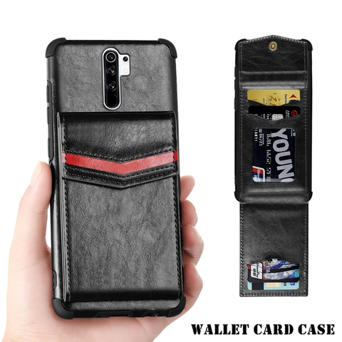 Luxury Wallet Card Case For Redmi Note 9 8 Pro 8T 9S Buckle Leather Card Holder Case Cover For Xiaomi Redmi Note9 Note8 Pro ► Photo 1/6