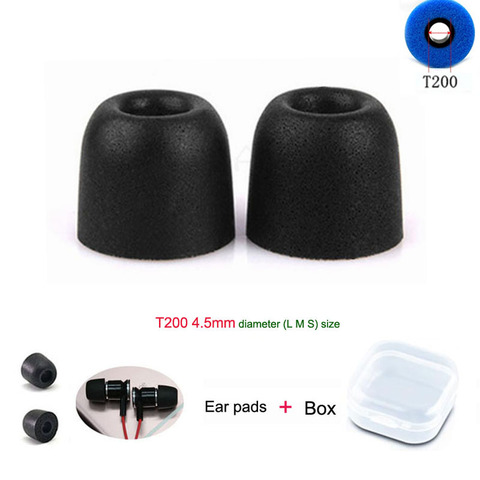 ANJIRUI 2 pcs/1pairs T200 (L M S) Caliber Ear Pads/cap memory foam eartips for ear Headphones tips sponge ear cotton ► Photo 1/6