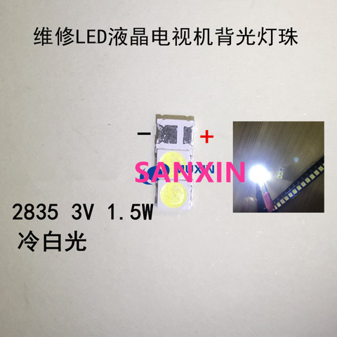 200pcs Universal LED Backlight 1.5W 3V 1210 3528 2835 131LM CUW JHSP Cool White LCD Backlight TV Application ► Photo 1/2