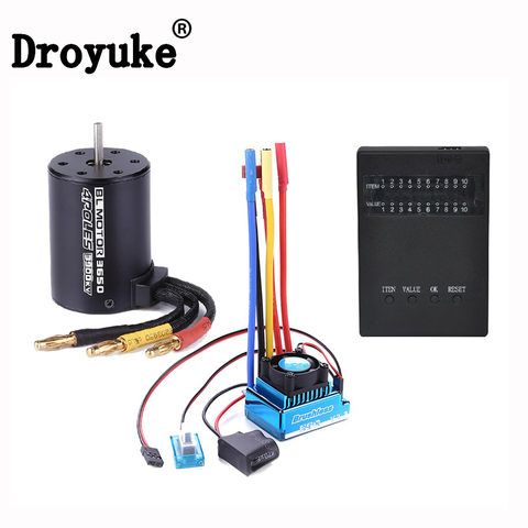 Droyuke 3650 3100KV 3900KV 4300KV 5200KV Brushless Motor 45A 60A 80A 120A Brushless ESC Electric Speed Controller for 1/10RC Car ► Photo 1/6