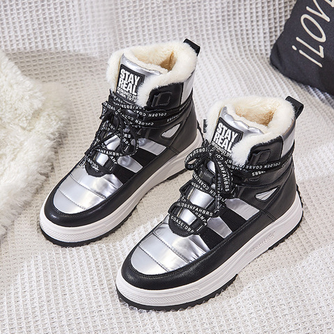 Women's Snow Boots Warm Casual Sneakers Winter 2022 High Quality Boots Women Platform High-top Women Botas Mujer B353 ► Photo 1/6