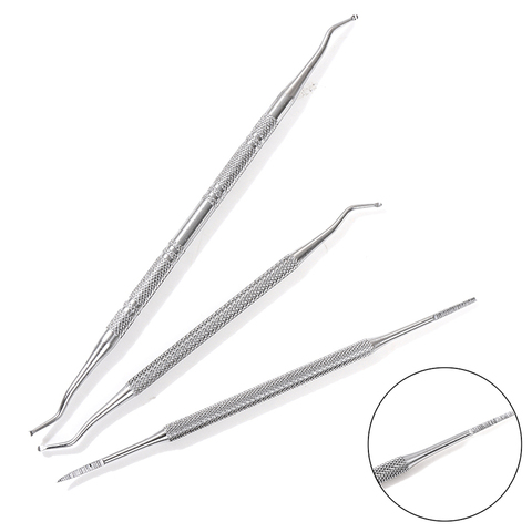 3pcs Hook Ingrown Double Ended Ingrown Toe Correction Lifter File Toe Nail Care Manicure Pedicure Toenails Clean Foot Care Tool ► Photo 1/6