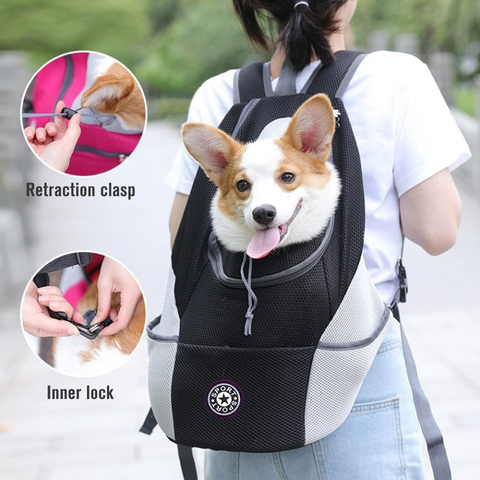 Dog Carrier Bag Carrier For Dogs Out Double Shoulder Portable Travel Backpack Outdoor Pet Dog Carrier Bag Mesh Backpack ► Photo 1/6