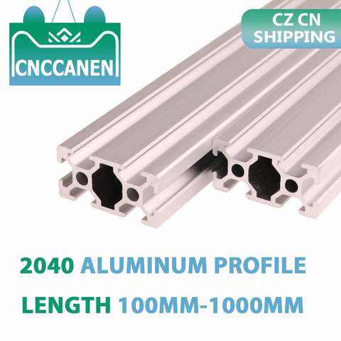 CZ CN Shipping 2PCS 2040 Aluminum Extrusion Profile 100mm-1000mm Length European Standard Anodized for CNC 3D Printer Parts DIY ► Photo 1/6