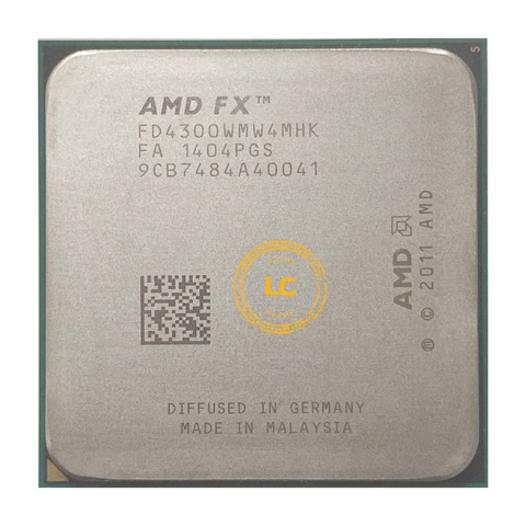 AMD FX-Series FX-4300 FX 4300 3.8 GHz Quad-Core CPU Processor FD4300WMW4MHK Socket AM3+ ► Photo 1/2
