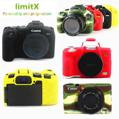 Silicone DSLR Camera Body Case Protective skin Cover bag for Canon EOS R6 R5 R RP M50 80D G7X III digital cameras ► Photo 1/6