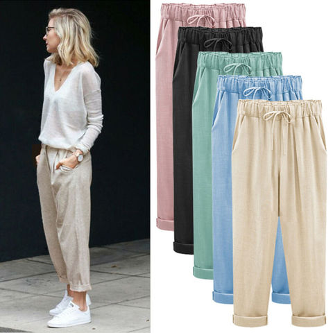 Women Harem Pants Wide Leg Pants Female Trousers Casual Spring Summer Loose  Cotton Linen Overalls Pants Plus Size M-6XL - Price history & Review |  AliExpress Seller - ForUShining Women Store | Alitools.io