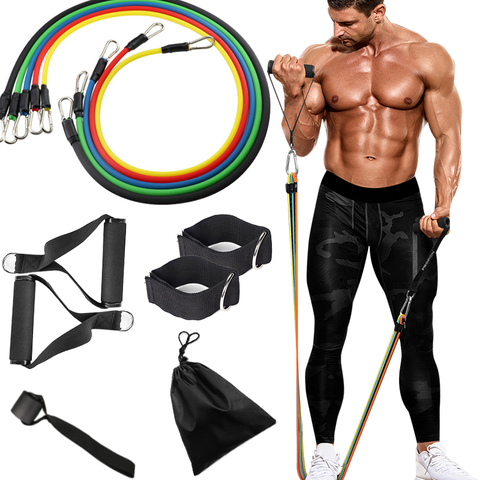 11Pcs Resistance Bands Set Expander Tubes Rubber Elastic Bands Loop Pull up Bands Workout Resistance Training For Home Gyms ► Photo 1/6