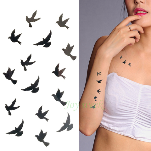 Waterproof Temporary Tattoo Sticker women's sexy fly birds tatoo Water Transfer Flash tatto fake tattoos for girl lady kids ► Photo 1/6