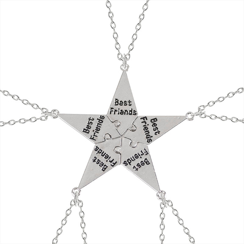 5-piece Best Friend Stitching Necklace Male And Female Students Bff Friendship Pendant Star Metal Choker Jewelry Gift 2022 ► Photo 1/5