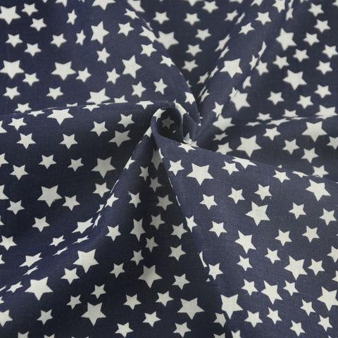 News Dark Blue Printed Star Designs Plain Sewing Tecido 100% Cotton Fabric Home Textile Patchwork Scrapbooking Fat Quarter Craft ► Photo 1/4