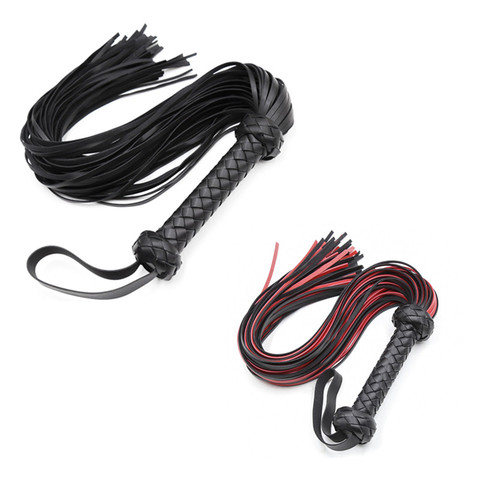 cosplay queen High-quality leather whip hand-woven handle couple sex flirting supplies stage performance props toys for adults ► Photo 1/1