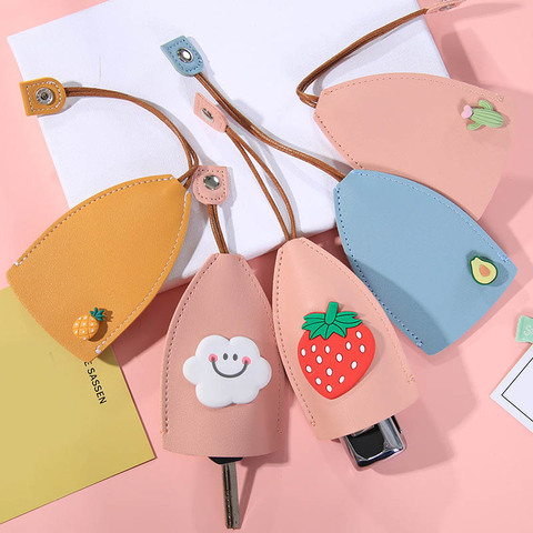 Cute Fruits Unisex Pull Type Key Bag  PU Leather Key Wallets Housekeepers Car Key Holder Case New Leather Keychain Pouch ► Photo 1/5