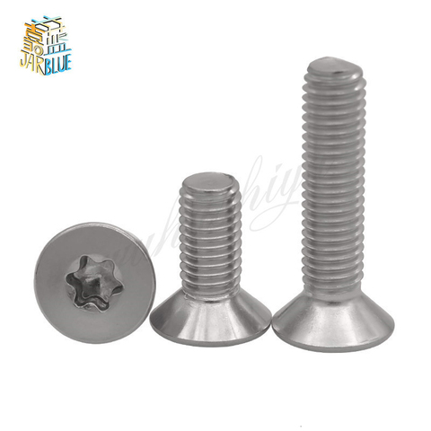 10/50pcs M1.6 M2 M2.5 M3 M4 M5 M6 M8 304 A2-70 stainless steel GB2673 Six-Lobe Torx Flat Countersunk Head Screw Six Lobe Bolt ► Photo 1/2