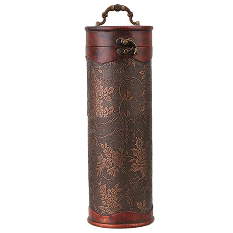 Cylinder Vintage Retro Wooden Vintage Wine Bottle Storage Gift Box Case Holder Bottle Stopper Keep Wine Fresh storage box ► Photo 1/6