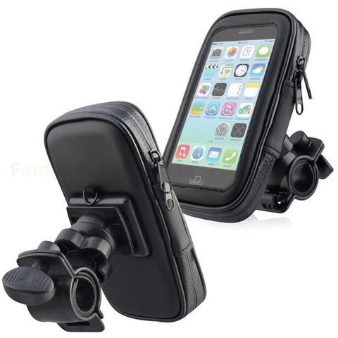 Motorcycle Telephone Holder Support Moto Bicycle Rear View Mirror Stand Mount Waterproof Scooter Motorbike Phone Bag for Samsung ► Photo 1/6