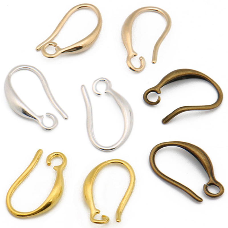 10 Fish Hook Earwires Gold Brass Lever Ear Wires Earring Findings Wires